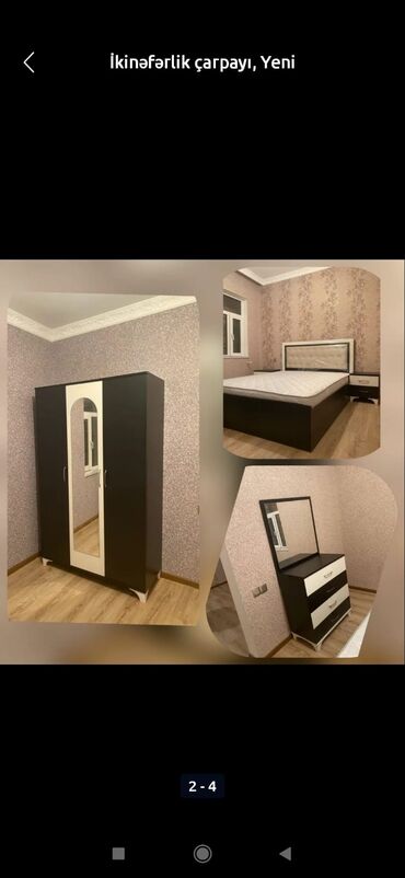 Yataq otağı dəstləri: İkinəfərlik çarpayı, Termo, Dolab, 2 tumba, Azərbaycan, Yeni — 10