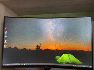 144hz monitor baku: AOC curved monitor. Cox ideal veziyyetdedir 1 ildir istifade edirem