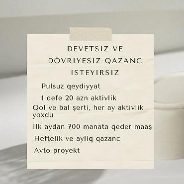 evde online is: Devətsiz və dövriyyəsiz qazanc imkanı. Her ay aktivlik etmeden, satş — 1