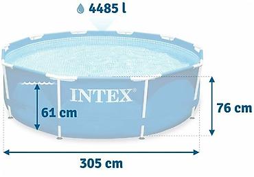 Бассейны: 305/76см. Intex 28202 Каркасный бассейн Metal Frame, 4485л, фил.-насос — 7