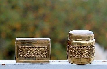 Upaljači i prateća oprema: Erhard & Sohne, 1960-e stare stone tabakere. Vintage nemački — 1