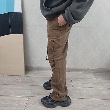 Брюки: Мужские брюки, L, Б/у, цвет - Коричневый, Самовывоз, Бесплатная доставка, Платная доставка — 12