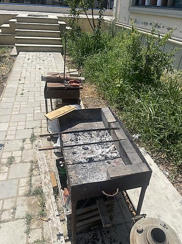 setkalar: Metalldən hazırlanmış kömürlü manqal - Geniş, qalın divarlı metal — 1