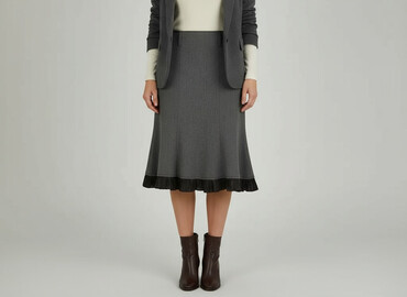 spódnice rozkloszowane pikowana: Women`s skirt, size S