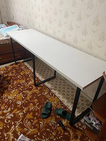 Офисная мебель: Офисный стол, Б/у, Нерегулируемый, цвет - Белый, Прямоугольный — 1