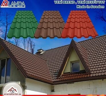 Çerepitsa: Metal dam örtükləri, rəng - Qırmızı, Pulsuz çatdırılma, Zəmanətli, Kredit yoxdur — 3