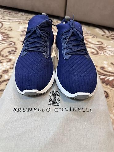 Мужские кроссовки, 41.5, Brunello Cucinelli, Новый, цвет - Синий, Самовывоз, Платная доставка