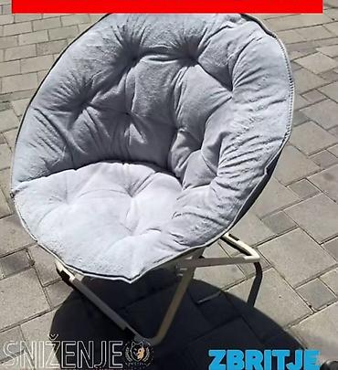ormari sa policama: Udobna sklopiva lounge stolica – “moon/papasan” tip - Mekan, debelo — 1