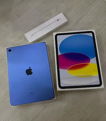 apple pencil 1: IPad в синем цвете с оригинальной коробкой и Apple Pencil. Планшет — 2
