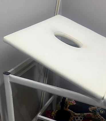 masaj carpayı: Masaj/Pasient çarpayısı – ağ rəngli, metal karkaslı - Güclü metal — 1