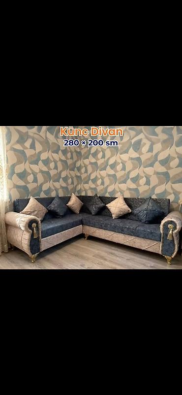 Divan və kreslo dəstləri: Məhsul: Künc divan dəstləri - Ölçülər: 280 × 200 sm (şəkildə qeyd — 5
