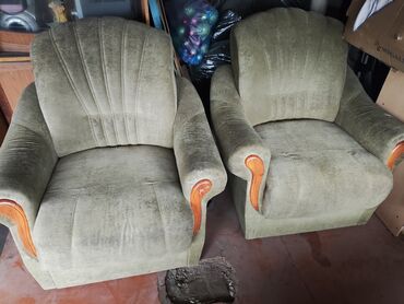 раздвижной диван кресло: Диван-кровать, цвет - Зеленый, Б/у