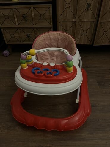 Ходунки: Uşaq gəzdirici (yürütgəc) – “Baby” yazılı model - Rəng: qırmızı-ağ