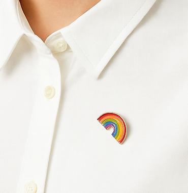 брошка: Значок Радуга 🌈 | 18×30 мм Яркий стильный значок в виде радуги — 1