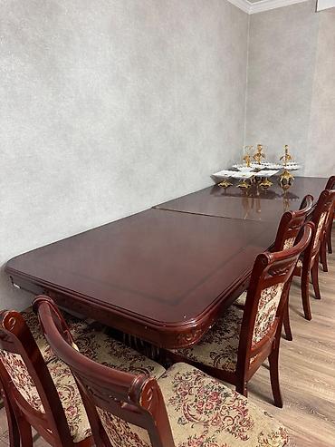 table study: Продается стол вместе со стульями. стол добротный тяжёлый. длина стола — 1