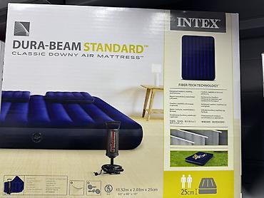 надувной матрас односпальный купить: Надувной матрас Intex Dura-Beam Standard Classic Downy Air Mattress - — 1