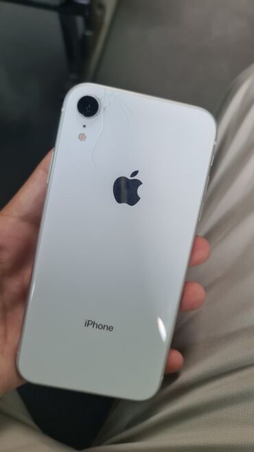 самбуфер для авто: IPhone Xr, Жаңы, 64 ГБ, Ак, Коргоочу айнек, Каптама, Кабель, 77 %