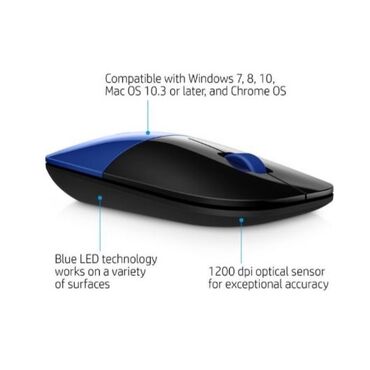 qara yupka in Azərbaycan | ƏTƏKLƏR: HP wireless Mouse Z3700 - 4 rengi movcuddur. - Qara, Boz, Goy ve Ag