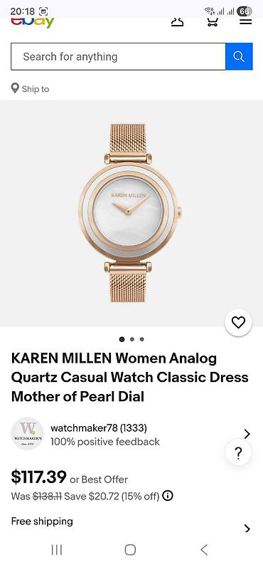 Наручные часы: İştənmiyib. Duty freeden alınıb. Karen Millen qadın saatı – Analoq — 3