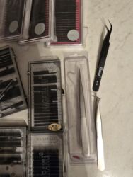 сухожар для инструментов: Материалы для наращивания ресниц: Кушетка, лампа, 7 новых палеток