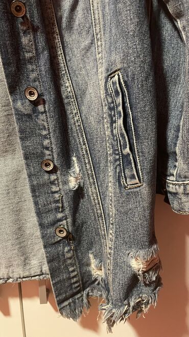Ostale jakne, kaputi, prsluci: Prolecna teksas jakna/ gornjak, duza forma, nenosena, odgovara za M — 6