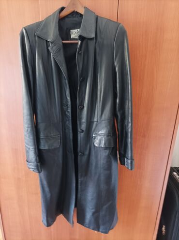 brušena koža jakna: M (EU 38), Used, With lining, Single-colored, color - Black
