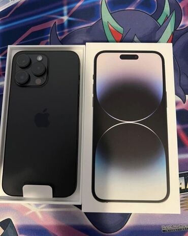 kyrgyzstan iphone 14 pro max fiyatı: IPhone 14 Pro Max, Б/у, 256 ГБ, Black Titanium, Защитное стекло, Коробка, 90 %