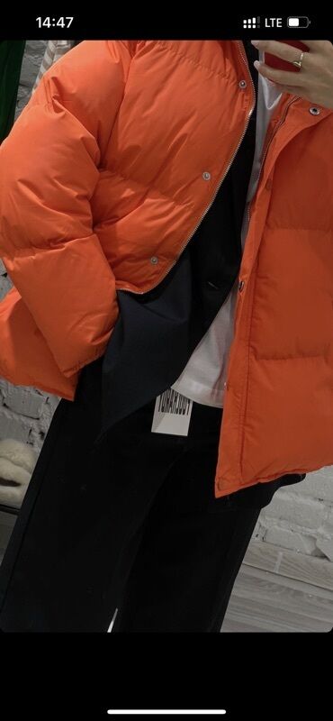 button куртка двухсторонняя: Пуховик, Кыска модель, Кабып тигилген, XL