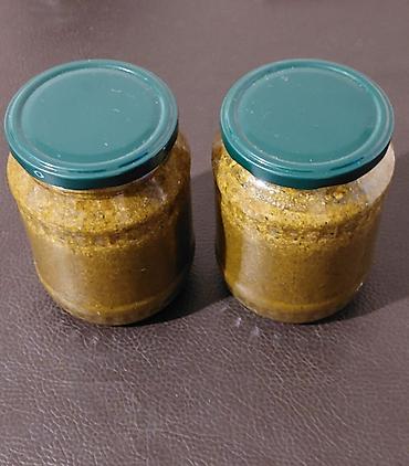 iran xurması ağacı: Ev üsulu fıstıq-çəviz pastası – şüşə bankada. Tərkib: - Qovrulmuş — 2