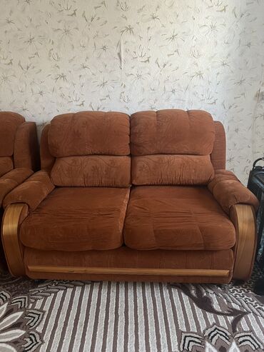 диван детиский: Модульный диван, цвет - Коричневый, Б/у