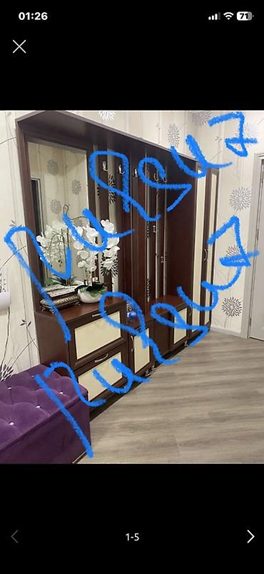 Dəhliz üçün çoxfunksiyalı mebel dəsti - Material: tünd taxta rəngində