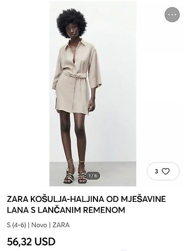 ccc baletanke: ZARA haljina od mešavine lana sa lančanim kaišem, S velićine a — 2