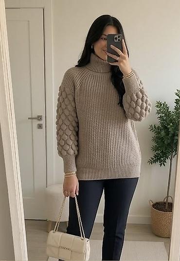 Кофты, свитеры: Qadın Sviteri – Tam Yeni! ✨ Rəng: Taupe / boz-qəhvəyi ✨ Model: Uzun — 1