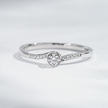 Үлпөт көйнөктөрү жана аксессуарлар: 💍 Кольцо из белого золота 18K с лабораторными бриллиантами • Золото — 1