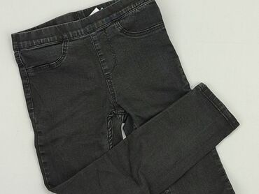 czarne krótkie jeansowe spodenki: Джинси, H&M, 5-6 р., 110/116, стан - Хороший