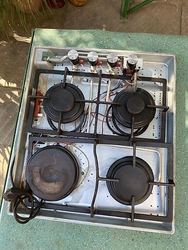 elektirikli soba: Qaz plitəsi Quraşdırılan, 4 gözlü, Ehtiyat hissələri kimi — 1