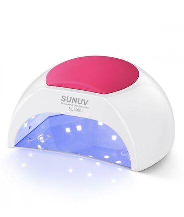 лампа дневного света: УФ LED лампа для ногтей SUNUV SUN6D в белом корпусе с ярко-розовой