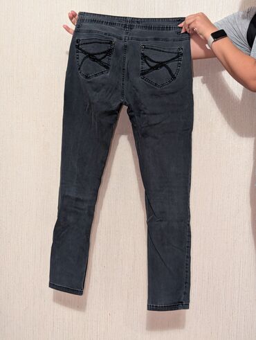 Джинсы: Джинсы, Высокая талия, S — 10