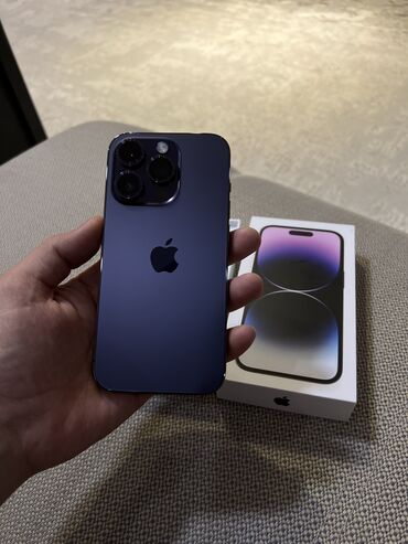 Apple iPhone: IPhone 14 Pro, 256 ГБ, Deep Purple, Коробка, 90 %