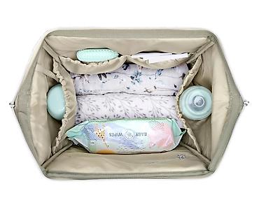zlatne platforme: KikkaBoo Torba za mame Siena Luxe Secret Garden – beige Elegantna i — 9