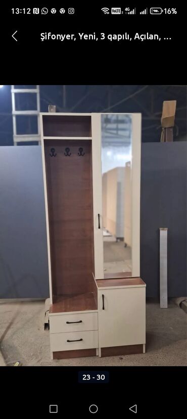 Dolablar: Yeni, 3 qapılı Düz dolab, Dolab-asılqan -da lalafo.az — 22 Dolablar: Yeni, 3 qapılı Düz dolab, Dolab-asılqan — 22