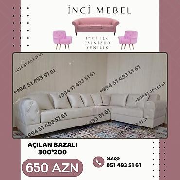 Divanlar: Künc divan, Yeni, Açılan, Bazalı, Parça, Rayonlara çatdırılma — 1