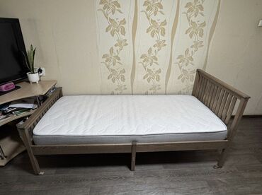 Односпальные кровати: Односпальная кровать, Новый, С матрасом, Дерево, длина - 2000 см