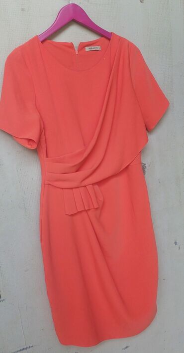 letnje haljine za punije: L (EU 40), bоја - Narandžasta, Kratkih rukava