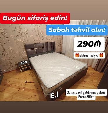 kvadrat masa: Yeni, İkinəfərlik çarpayı, Matras ilə — 5