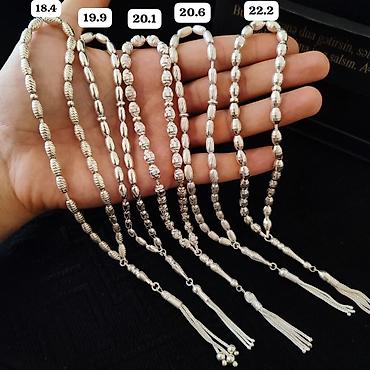 papaq milli: Gümüş təsbeh kolleksiyası Qram- 9.5 AzN - Material: 925 ayar gümüş — 10