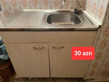 Mətbəx çanaqları: İşlənmiş Düzbucaqlı Mətbəx çanağı, Şkaflı, Paslanmaz polad, Ünvandan götürmə