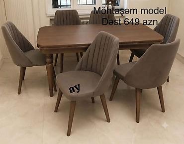 Möhtəşəm model – yemək otağı dəsti Dəst 649 AZN Tərkibi: - 1 ədəd