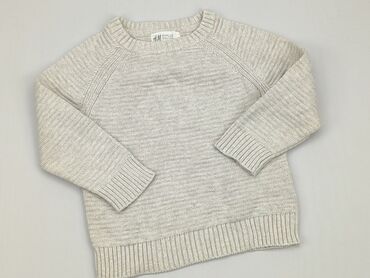 sweterek z białym kołnierzykiem: Sweterek, H&M, 3-4 lat, 98-104 cm, stan - Dobry