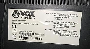 povoljne cene projektora: VOX TV 32 TFT LED - WEB LCD3200 | Na prodaju VOX TV 32 TFT LED - WEB — 1